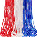 JULBEAR 4th of July Beads Necklaces, 30Pcs 5.9 x 6.6 x 1.1 inches, Multicolor