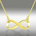 Infinity Pendant Necklace Genuine 14k Solid Yellow Gold 16+2 Inches Chain Gift