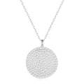 1.32 Ct Moissanite Cluster Pendant Necklace 18'' 14K White Gold Gift New